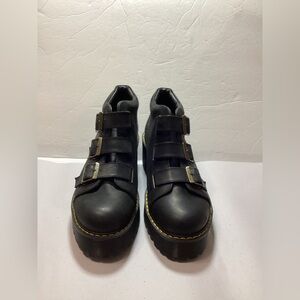 Dr. Martens Coppola Black Platform Shoes leather size 10